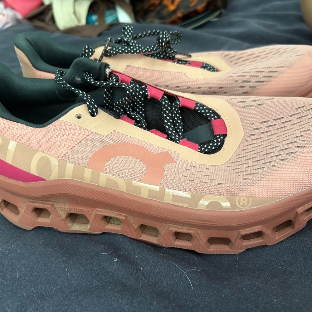 Women's on Running pink cloud monster Shoes - Pink Sold SOLD